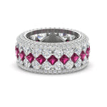 Load image into Gallery viewer, Vintage Princess And Round Anniversary Eternity Band