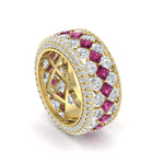 Load image into Gallery viewer, Vintage Princess And Round Anniversary Eternity Band