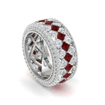Load image into Gallery viewer, Vintage Princess And Round Anniversary Eternity Band