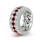 Load image into Gallery viewer, Vintage Princess And Round Anniversary Eternity Band