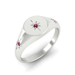 Load image into Gallery viewer, Vintage Starburst Signet Ring