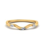 Load image into Gallery viewer, wave-design-marquise-diamond-women-wedding-band-in-yellow-gold-FD8300B-NL-YG