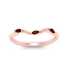 Load image into Gallery viewer, wave-design-marquise-diamond-women-wedding-band-with-ruby-in-rose-gold-FD8300BGRUDR-NL-RG