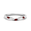 Load image into Gallery viewer, wave-design-marquise-diamond-women-wedding-band-with-ruby-in-white-gold-FD8300BGRUDR-NL-WG