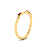 Load image into Gallery viewer, wave-design-marquise-diamond-women-wedding-band-with-ruby-in-yellow-gold-FD8300BGRUDR-NL-YG