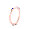 Load image into Gallery viewer, wave-design-marquise-diamond-women-wedding-band-with-sapphire-in-rose-gold-FD8300BGSABL-NL-RG