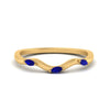 Load image into Gallery viewer, wave-design-marquise-diamond-women-wedding-band-with-sapphire-in-yellow-gold-FD8300BGSABL-NL-YG