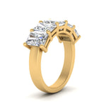 Load image into Gallery viewer, wedding-band-5-stone-diamond-radiant-cut-4-carat-in-yellow-gold-FD8008RAB-4.00CT-NL-YG.jpg