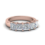 Load image into Gallery viewer, wedding-band-princess-cut-white-diamond-in-14K-rose-gold-FD8008PRB-2.5CT-NL-RG.jpg