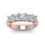 Load image into Gallery viewer, wedding-band-princess-cut-white-diamond-in-14K-rose-gold-FD8008PRB-2.5CT-NL-RG.jpg