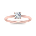Load image into Gallery viewer, Princess Cut Thin Setting Hidden Halo Ring