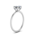 Load image into Gallery viewer, Princess Cut Thin Setting Hidden Halo Diamond Ring