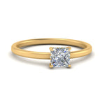 Load image into Gallery viewer, Princess Cut Thin Setting Hidden Halo Diamond Ring