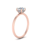 Load image into Gallery viewer, Round Cut Thin Setting Hidden Halo Diamond Ring