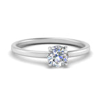 Load image into Gallery viewer, Round Cut Thin Setting Hidden Halo Diamond Ring