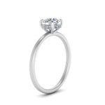 Load image into Gallery viewer, Round Cut Thin Setting Hidden Halo Diamond Ring