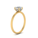 Load image into Gallery viewer, Round Cut Thin Setting Hidden Halo Diamond Ring