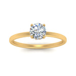 Load image into Gallery viewer, Round Cut Thin Setting Hidden Halo Diamond Ring