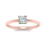 Load image into Gallery viewer, Princess Cut Thin Setting Hidden Halo Ring