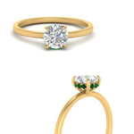 Load image into Gallery viewer, Round Cut Thin Setting Hidden Halo Diamond Ring