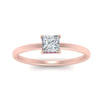 Load image into Gallery viewer, Princess Cut Thin Setting Hidden Halo Ring