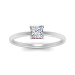 Load image into Gallery viewer, Princess Cut Thin Setting Hidden Halo Diamond Ring