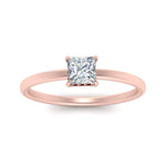 Load image into Gallery viewer, Princess Cut Thin Setting Hidden Halo Diamond Ring