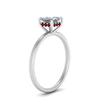 Load image into Gallery viewer, Princess Cut Thin Setting Hidden Halo Diamond Ring