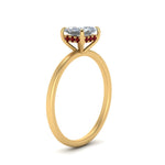 Load image into Gallery viewer, Princess Cut Thin Setting Hidden Halo Diamond Ring