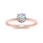 Load image into Gallery viewer, Round Cut Thin Setting Hidden Halo Diamond Ring