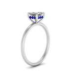 Load image into Gallery viewer, Princess Cut Thin Setting Hidden Halo Diamond Ring