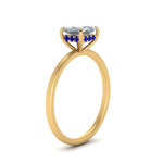 Load image into Gallery viewer, Princess Cut Thin Setting Hidden Halo Diamond Ring