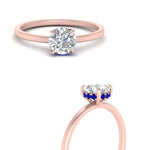 Load image into Gallery viewer, Round Cut Thin Setting Hidden Halo Diamond Ring
