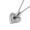 Load image into Gallery viewer, round-black-diamond-solitare-heart-pendant-in-prong-set-FDPD60961GBLACK-NL-WG