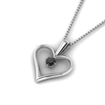 Load image into Gallery viewer, round-black-diamond-solitare-heart-pendant-in-prong-set-FDPD60961GBLACK-NL-WG