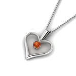 Load image into Gallery viewer, round-orange-sapphire-solitare-heart-pendant-in-prong-set-FDPD60961GSAOR-NL-WG