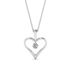 Load image into Gallery viewer, round-white-diamond-solitare-heart-pendant-in-prong-set-FDPD60961-NL-WG