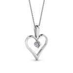 Load image into Gallery viewer, round-white-diamond-solitare-heart-pendant-in-prong-set-FDPD60961-NL-WG
