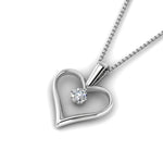 Load image into Gallery viewer, round-white-diamond-solitare-heart-pendant-in-prong-set-FDPD60961-NL-WG