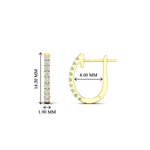 Load image into Gallery viewer, women’s 0.25 ct diamond huggie earrings-in-yellow-gold-FDEAR11260ANGLE2-0.25-NL-YG