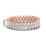Load image into Gallery viewer, women’s-3-carat-marquise-cut-diamond-eternity-ring-in-rose-gold-FDEWB11257MQB-3.00CT-NL-RG-HW