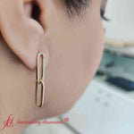 Load image into Gallery viewer, paper-clip-dangle-earrings-in-yellow-gold-fdear11278-fancy1-nl-yg