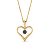 Load image into Gallery viewer, round-black-diamond-solitare-heart-pendant-in-prong-set-FDPD60961GBLACK-NL-YG