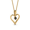 Load image into Gallery viewer, round-black-diamond-solitare-heart-pendant-in-prong-set-FDPD60961GBLACK-NL-YG