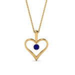 Load image into Gallery viewer, round-blue-sapphire-solitare-heart-pendant-in-prong-set-FDPD60961GSABL-NL-YG