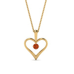 Load image into Gallery viewer, round-orange-sapphire-solitare-heart-pendant-in-prong-set-FDPD60961GSAOR-NL-YG