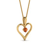 Load image into Gallery viewer, round-orange-sapphire-solitare-heart-pendant-in-prong-set-FDPD60961GSAOR-NL-YG