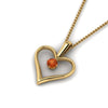 Load image into Gallery viewer, round-orange-sapphire-solitare-heart-pendant-in-prong-set-FDPD60961GSAOR-NL-YG
