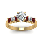 Load image into Gallery viewer, yellow-gold-round-white-diamond-engagement-wedding-ring-with-red-ruby-in-prong-set-FDENS1027RORGRUDRANGLE5-NL-YG_5a8840c2-341f-4d2f-9d3e-438abe1cc23e