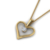 Load image into Gallery viewer, round-white-diamond-solitare-heart-pendant-in-prong-set-FDPD60961-NL-YG